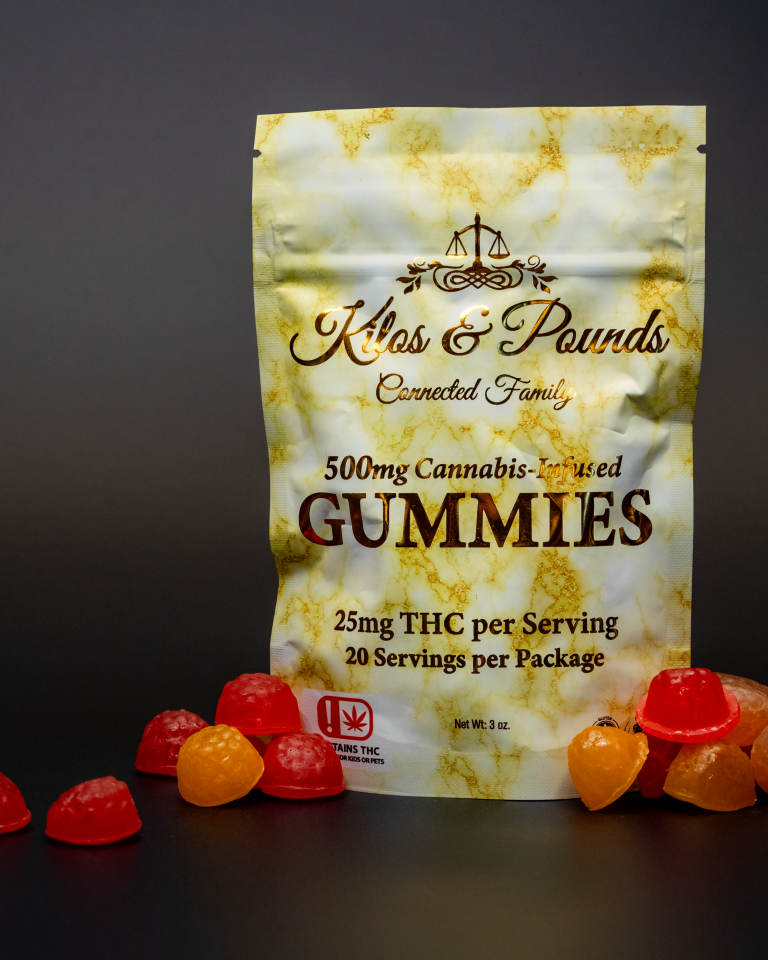 Kilos & Pounds THC D9 Gummies 25mg 20ct - Mixed Fruit