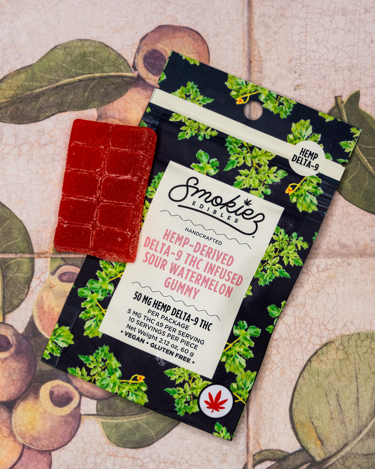 Smokiez Edible-Gummy 50mg D9 10ct - Sour Watermelon