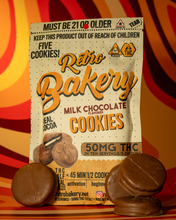 Retro Bakery Chocolate Covered Cookies - 50mg THC